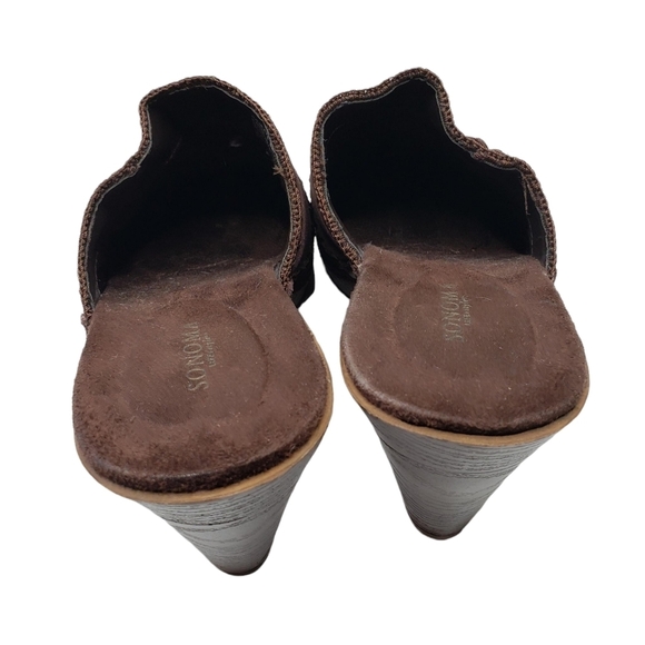 Sonoma | Juliette Bohemian Genuine Suede Leather Brown Slip On Clogs Women's 8 - Picture 5 of 12